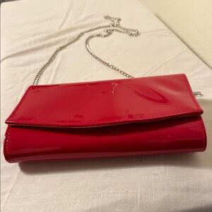 Wallyns crossover purse Elegant Red Patent Leather Clutch